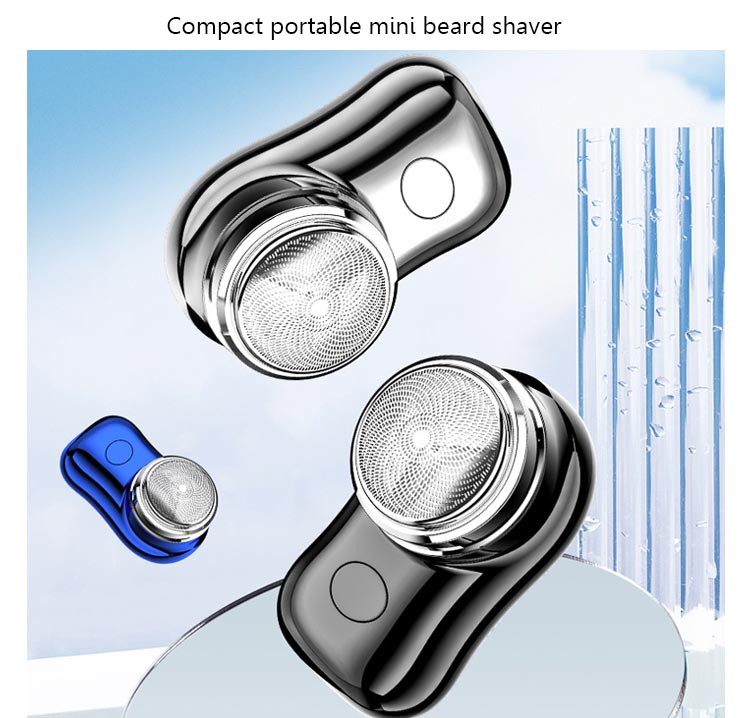 Mini Portable Mens Stainless Steel Blades USB Rechargeable Travel Epilator Beard Trimmer Razor