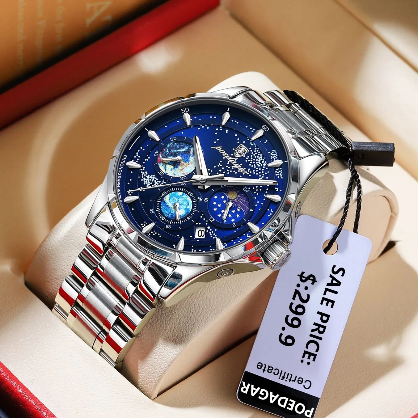 Men's Luxury Starry Night Luminous Date Display Watch