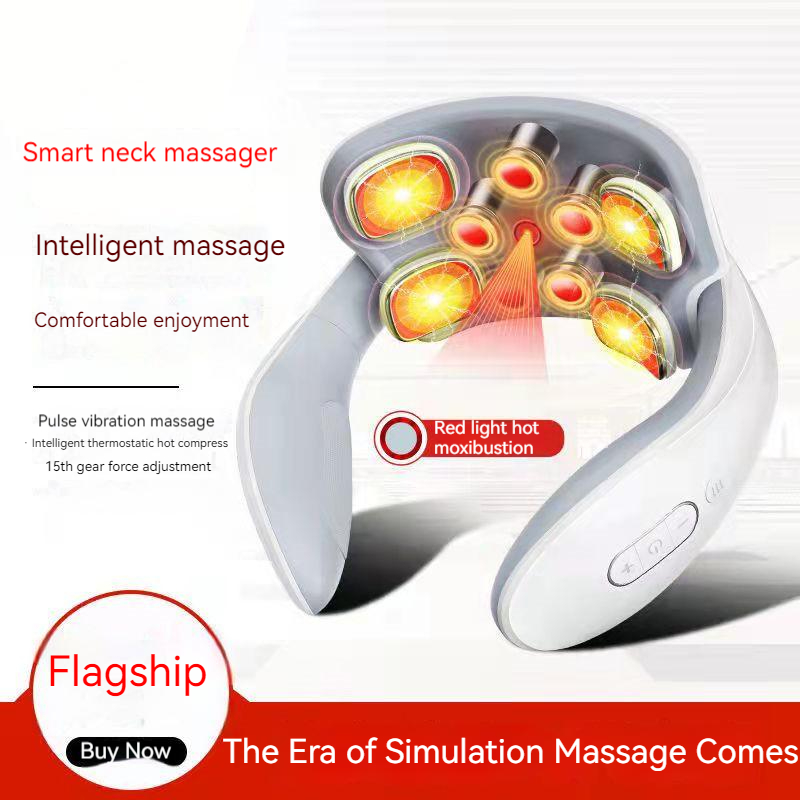 2023 Newest Electric Pulse Kneading Vibration Heating Neck Massager