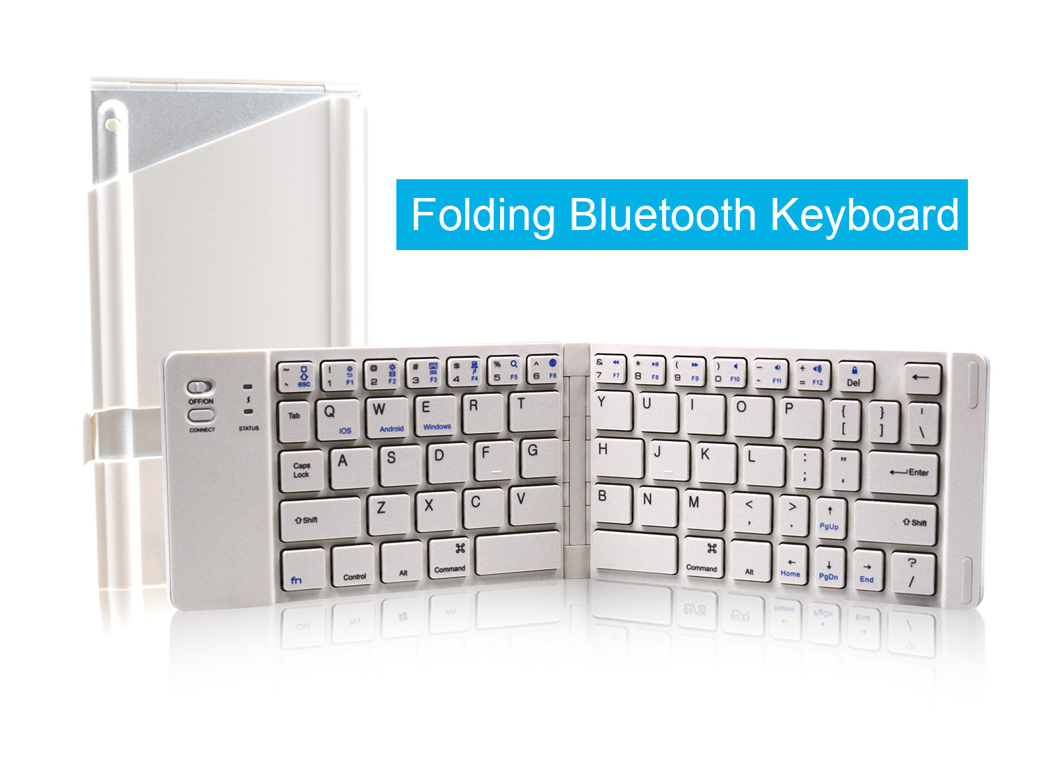 Wireless Folding Rechargeable Bluetooth Keyboard Mini Folding Keyboard