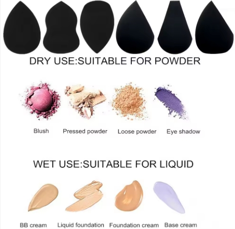 Beauty Egg 6 packs do not eat powder easily spread foundation to help you easily apply good base makeup