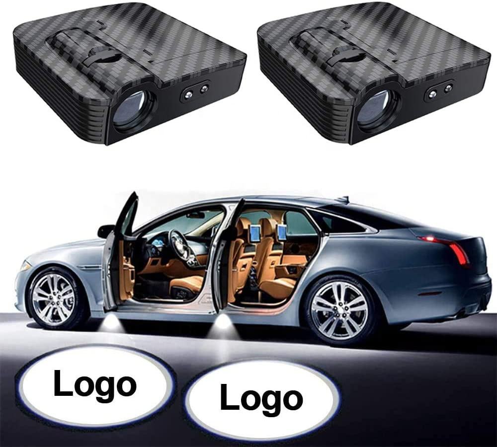 Car welcome light door projection light open door light wiring-free wireless laser light universal led decorative light modification