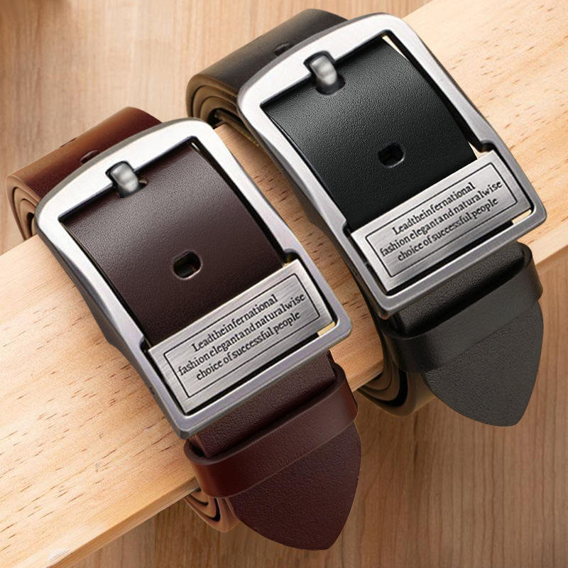 [Practical gift for him] JEEP men's leather business belt