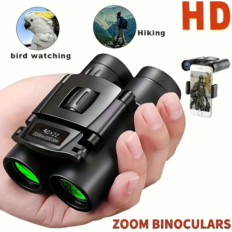 Professional HD Binoculars Folding 2000m Observation Distance