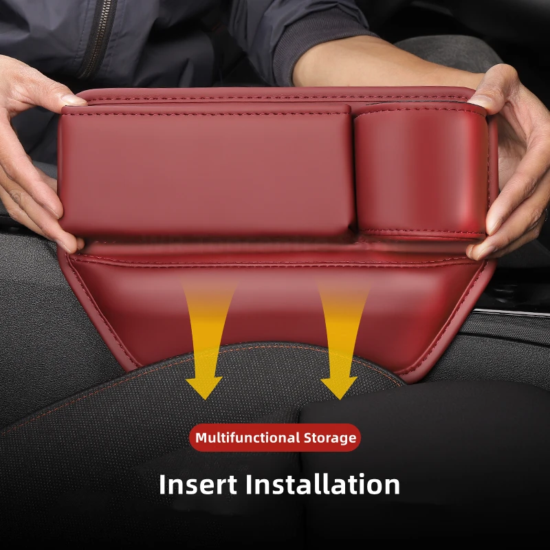 Car leather cup holder gap bag