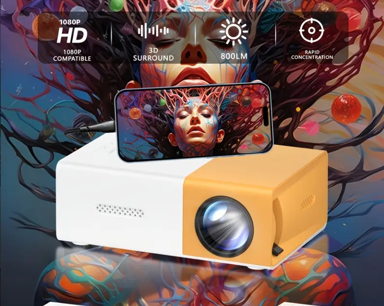 YG300 Portable Micro HD 1080P Home Projector